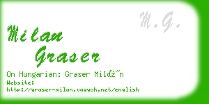 milan graser business card